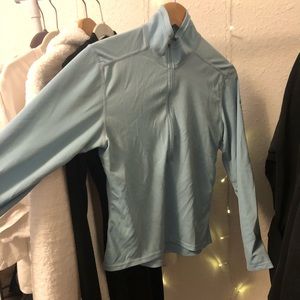 Baby blue quarter zip long sleeve